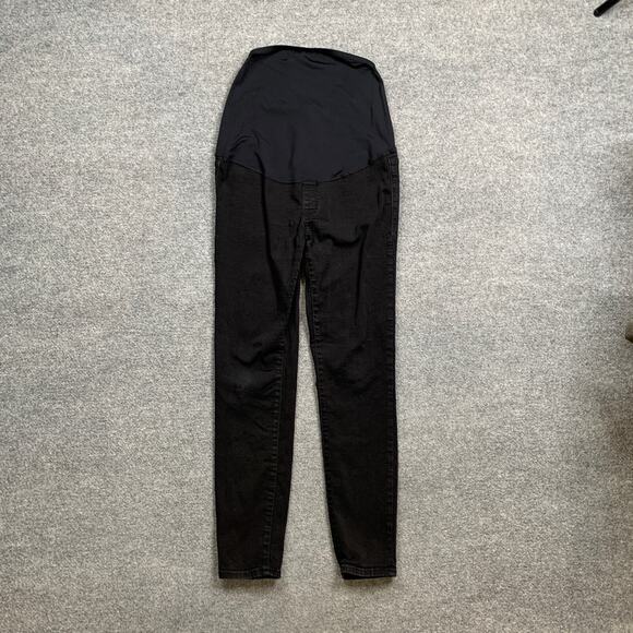 J Crew Jeans Womens 28 Black Maternity Signature Stretch Ankle Length Pull On - Picture 2 of 11